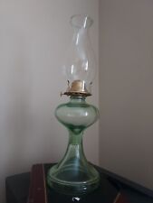 glass ornate green oil lamp for sale  Elberfeld
