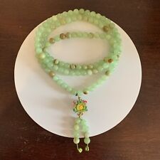 Used, Green Okenite 108 Bead Mala Necklace - 10 mm Prayer Beads - Mantra Chant Beads for sale  Shipping to South Africa