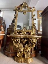 Console espetacular barroco italiano madeira e mármore século XX comprar usado  Enviando para Brazil