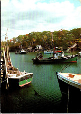 Used, Postcard Maine Fishing Village, Boats,  4" x 6" for sale  Shipping to South Africa