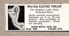 Roller eléctrico fueraborda 1945 Ad Minn-Kota motores fueraborda Fargo, ND, usado segunda mano  Embacar hacia Argentina
