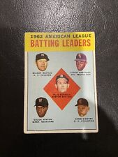 1963 Topps Baseball AL Batting Leaders #2 Mickey Mantle Small Creases for sale  Englishtown