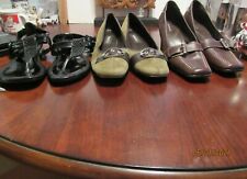 Lote de 3 pares de zapatos talla 11 M, 2 informales de oficina, 1 sandalia plana, usado segunda mano  Embacar hacia Argentina