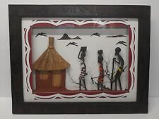 Used, African Tanzania Tribe Blackwood Art Handmade Cultural Wall Hanging Frame for sale  Shipping to South Africa