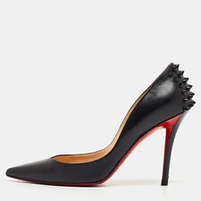 Christian Louboutin Black Leather Zappa Pumps Size 38, used for sale  Shipping to South Africa