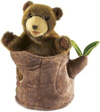 Folkmanis Bear in Tree Stump Hand Puppet, Brown for sale  Shipping to South Africa