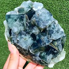 Usado, Racimo de cuarzo fluorita cúbica natural 1647G cristal mineral muestra curación segunda mano  Embacar hacia Argentina