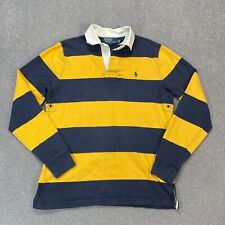 Usado, Camisa Polo Ralph Lauren Adulto Pequeña Azul Amarillo Pony Rugby a Rayas Preppy Hombres segunda mano  Embacar hacia Argentina