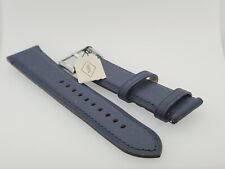 Used, Authentic FOSSIL Leather Watch Strap Replacement S2214525 22mm Navy Blue for sale  Shipping to South Africa