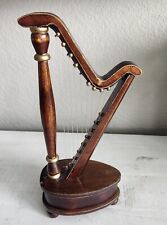 Caixa de música harpa madeira miniatura casa de bonecas vintage, toca sintonia! comprar usado  Enviando para Brazil