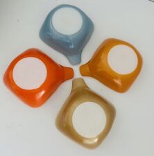 4x Vintage Agee Pyrex [Crown] Coloured Harlequin Handled Square Ramekins Ramekin for sale  Shipping to South Africa