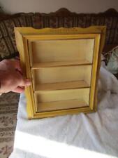 Vintage Yellow Wooden Display Shelf from Tolewood Products  Size overall  12x10" for sale  Shipping to South Africa