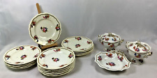 Vintage Floral Rococo Inspired Dinner Set 14 Plates & 3 Bowls, used for sale  Shipping to South Africa