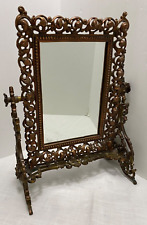 Used, Cast Iron Cheval Mirror Table Top Vanity Antique Swing Style 14" Ornate Frame for sale  Shipping to South Africa