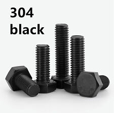 Parafusos hexagonais de aço inoxidável 304 pretos parafusos de cabeça sextavada M3 M4 M5 M6 M8-M12 comprar usado  Enviando para Brazil