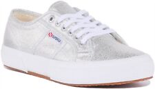 Used, Superga 2750 COTMETU Metallic Cupsole Trainers Silver Womens Size 3, 35.5 for sale  Shipping to South Africa