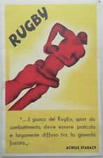 Cartolina rugby palla usato  Roma