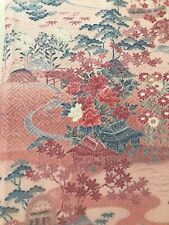 @@ Tecido de seda quimono japonês vintage / tecido liso, base rosa cinza G83 comprar usado  Enviando para Brazil