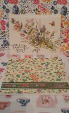 Tarjetas de notas florales con sobres, 5 tarjetas de agradecimiento 4 vides florales  segunda mano  Embacar hacia Mexico