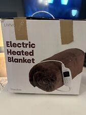 LIVIVO Heated Electric Over Blanket - Brown. NEW But Damaged Box for sale  Shipping to South Africa