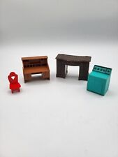 Used, Lot Of Plastic Vintage Dollhousw Miniatures Desks Chair Washing Machine for sale  Shipping to South Africa