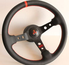 Steering Wheel fits For Mitsubishi Deep Leather Red 3000GT Lancer Galant Eclipse for sale  Shipping to South Africa