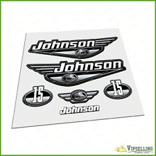 JOHNSON 15 HP  Motor Boat Sea Horse Power Restoration Laminated Decals Stickers, used for sale  Shipping to South Africa