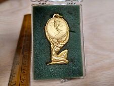 Medalha Vintage Ouro Prêmio de Levantamento de Peso Feito na ITÁLIA Prêmios Antigos..., usado comprar usado  Enviando para Brazil