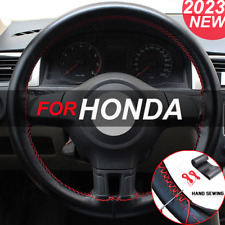 Capa de volante couro genuíno para Honda Civic Accord CR-V vermelha 15" 38cm comprar usado  Enviando para Brazil