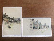 Two postcards broadway for sale  ELLESMERE