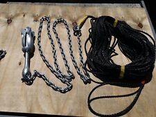 2.5KG grapnel  boat anchor kit 3m Chain 150ft 8mm  Rope, used for sale  Shipping to South Africa