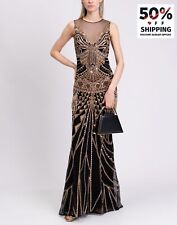 Used, RRP€7966 ZUHAIR MURAD Tulle Column Gown FR38 US6 UK10 M Sequins Beads Silk Lined for sale  Shipping to South Africa