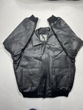 Chaqueta Bomber Burks Bay Cuero Negra Para Hombre Talla Grande Mineral Palace Casino SD segunda mano  Embacar hacia Argentina