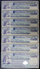 Usado, American Express Travellers Cheque $20 Lote de 7 notas consecutivas estado UA comprar usado  Enviando para Brazil