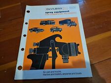 Equipo de pulverización 1980 acabado comercial DeVilbiss catálogo válvulas de pistolas pulverizadoras segunda mano  Embacar hacia Argentina