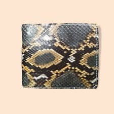 Used, FREE SHIPPING Genuine Python Snakeskin Leather Mens Bifold Wallet Multicolor #02 for sale  Shipping to South Africa