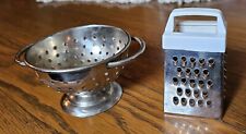 Vintage Mini Doll House Toy Cheese Grater Colander Kitchen ITEMS  for sale  Shipping to South Africa