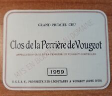 Etiquette vin vougeot d'occasion  Montigny-le-Bretonneux