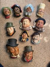 Legends Products/Bossons Chalkware Heads Lot of 11: Pirate, Chef, & more!, used for sale  Shipping to South Africa