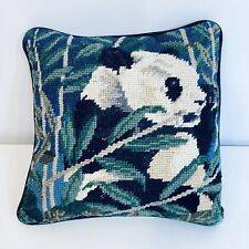 Needlepoint pillow panda for sale  Raleigh