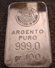 Lingotto argento 100 usato  Brescia
