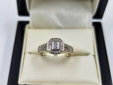 9carat White Gold Ring With .20 Ct Diamond Size M Hallmarked Rare  for sale  Shipping to South Africa