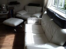 leather three piece suites for sale  MANCHESTER