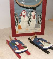 Five-Piece Tabletop Wooden Christmas Decoration/Whimsical for sale  Shipping to South Africa