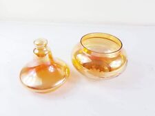 Orange floral glass for sale  SKEGNESS