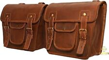 Saddlebags motorcycle brown for sale  Shipping to Ireland