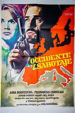 OCCIDENTE Y SABOTAJE  --  Poster Cartel de Cine segunda mano  Embacar hacia Argentina