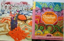 TWO Crochet Books: 101 Granny Squares & Beyond the Square Crochet Motifs for sale  Shipping to South Africa