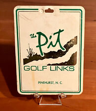 Usado, The Pit Golf Links (Pinehurst) Vintage Logotipo Antigo Bolsa Etiqueta ***CAMPO FECHADO*** comprar usado  Enviando para Brazil
