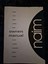 Naim owners manual for sale  BECKENHAM